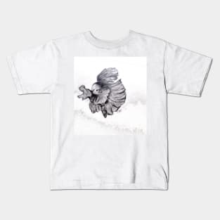 Betta Fish Sketch Kids T-Shirt